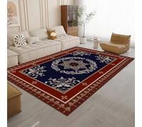 Générique Tapis 80x120 cm Imitation Cachemire Doux Motif 3D Baroque Antidérapant Lavable Machine et Main Nettoyage Facile Motif en Volutes Tapis Déco pour Chambre Bureau coin25K-1
