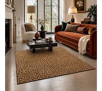 Générique Tapis Carré,Beige rétro, Noir, Marron, 180 x 180 cm, Lavable Tapis pour Décoration Maison Salon, Chambre, Salle à Manger,