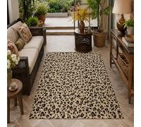 Générique Tapis Carré,Beige Vintage, Marron, Noir, 160 x 160 cm, Lavable Tapis De Salon Chambre Poils Ras Décoration Maison,