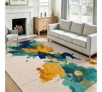 Générique Tapis Chambre Ado Adulte Tapis Sol Antidérapant Moderne Abstrait, 3D Lavable Tapis de Salon Spirale Graffiti Carpets Décoration Chambre Couloir Cuisine, 140x200 cm