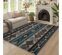 Générique Tapis Chambre Tribu Sud-Ouest, 50x80 cm | Paillasson Amérindien, Lavable, Antidérapant, Poil Court, Decoration Entree Interieur H8