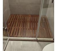 Générique Tapis de Bain en Bois à séchage Rapide, Finition huilée, Tapis de Douche de Luxe sur Mesure de 12, 16, 20, 24, 28 ou 32 Pouces, Tapis de Baignoire/Sauna à Lattes en Bois, paillasso
