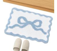Générique Tapis de Bain Nœud 40x60cm Lavable en Machine Tapis Décoratif | Tapis de Salle de Bain Festonné pour Femme Maison Appartement Chambre Enfant Dortoir Universitaire Cuisine Salon Douche