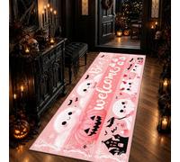 Générique Tapis de Couloir 80x200 cm Fantôme Kawaii Tapis Cuisine Halloween | Tapis Couloir Interieur pour Salon Chambre Entrée, Antidérapant Lavable Interieur Carpet