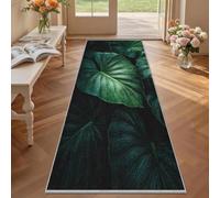Générique Tapis de Couloir Feuilles de Monstera 60x240 cm, Feuille botanique Tapis Couloir Antidérapant Lavable en Machine Doux à Poil Ras pour Cuisine Couloir Chambre et Entrée TWX162ld