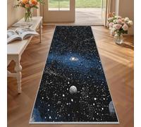 Générique Tapis de Couloir Galaxie Constellation 60x200 cm, Système Solaire Vintage Tapis Couloir Antidérapant Lavable en Machine Doux à Poil Ras pour Cuisine Couloir Chambre et Entrée TWX415ld