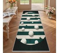Générique Tapis de Couloir Golf 70x180 cm, Bande Vert Tapis Couloir Antidérapant Lavable en Machine Doux à Poil Ras pour Cuisine Couloir Chambre et Entrée LTL140sbc
