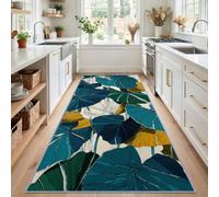 Générique Tapis de Couloir Plantes Monstera Lavable 80x300 cm | Poils courts antidérapant Tropical Moderne Bohème Tapis de Couloir, pour Entrée Salon Cuisine Bureau