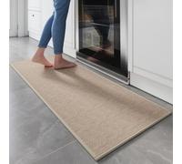 Générique Tapis De Cuisine，Tapis De Cuisine en Jute Synthétique Texturé Naturel, Antidérapant Et Résistant Aux Taches, Long Et Décoratif pour L'Évier, Style Rustique Ou Champêtre, 45 X 70 Cm.