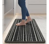 Générique Tapis De Cuisine，Tapis De Cuisine Texturé À Rayures Neutres, Antidérapant Et Antitache, Ultra-Résistant, À Rayures Verticales Décoratives pour L'Évier, Idéal pour Un Appartement Moderne, GR