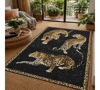 Générique Tapis de décoration,Noir, Marron, Beige Modernes, 160 x 230 cm, Tapis Chambre à Coucher Salle à Manger Salle de réunion Maternelle Bureau,