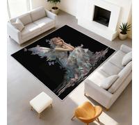 Générique Tapis de Fantastique Luxe Romantique Insecte Garçons Filles Adolescents Tapis de Fée Papillon Fleur Antidérapant Flanelle Tapiss pour Salon Chambre à Coucher Chambre d'enfant 120 x 180 cm