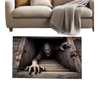 Générique Tapis de Porte d'Entrée Halloween 60x40cm Tapis Horreur Absorbant | Tapis de bain Halloween pour Cuisine Intérieur Entrée Chambre Porche Maison