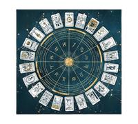 Générique Tapis de Tarot, Tissu d' pour Cartes de Tarot et Nappe Ésotérique, Matière en Flanelle pour Divination, Astrologie & Oracles - Support de Jeux et Cartes Horoscope Métaphysique