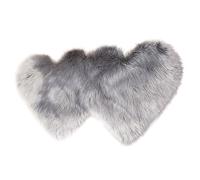 Générique Tapis en Forme de cœur en Fausse Peau de Mouton, Peluches Douces et pelucheuses, lavables en Machine, décoration de de Chambre à Coucher