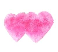 Générique Tapis en Forme de cœur en Fausse Peau de Mouton, Peluches Douces et pelucheuses, lavables en Machine, décoration de de Chambre à Coucher
