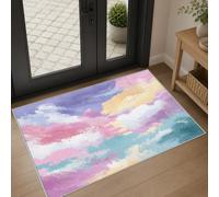 Générique Tapis Entree Interieur Abstrait Pastel 40x60cm Antidérapant | Tapis de Porte Chambre de Fille Lavable en Machine, Petit Tapis Doux pour Couloir Cuisine Descente de Lit, Lt531
