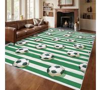 Générique Tapis Football Américain, Grand Tapis Salon 120x120 Sport Soccer Carpette Chambre, Flanelle Poil Ras Moelleux - Antidérapa Lavable en Machine H3