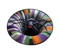 Générique Tapis Illusion d'optique Carpette Ronde Halloween 60 cm avec Dos