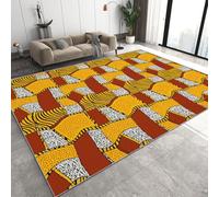 Générique Tapis Poil Ras Doux Géométrie 80x120 cm Motif 3D Anti-Tache Lavable Décoration Style Ethnique Motifs Tribaux Parfait pour Chambre Bureau Coin Salon studio28K-9