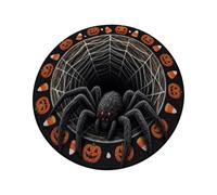 Générique Tapis Rond Halloween 3D Velours antidérapant Salon Chambre | Tapis rond Halloween 3D antidérapant; velours ; résistant; salon, chambre, salle de bain, porte, .