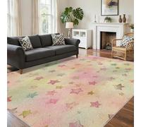 Générique Tapis Salon 100x100 Motif Enfant Ciel étoilé Gradient, Tapis Imprimé Enfant Ciel étoilé Gradient, Lavable Antidérapant, Decoration Chambre Maison, Poil Ras, Doux ZXG44