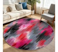 Générique Tapis Salon 180 cm Rond Lavable en Machine Multicolore Camouflage | Color-block Chambre Rugs, AntidéRapant, Salle à manger Carpet, Interieur Doux Poil Ras