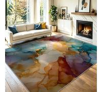 Générique Tapis Salon Couleur 40 x 60 cm, Art Peinture À L'Encre Motif Imprimé, Lavable en Machine Antidérapant Poil Court Doux Tapis pour Chambre Salle à Manger Couloir Bureau à Domicile