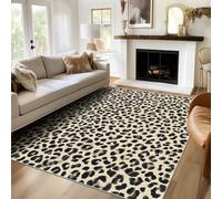 Générique Tapis Salon Léopard 80x120cm, Imprimé Animal Guépard Antidérapant Tapis Doux Poil Ras Lavable en Machine pour Cuisine Bureau Chambre & Salle à Manger X-M6