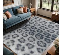 Générique Tapis Salon Léopard 90x150 cm, Decoration Maison | Tapis Imprimé Animaux Texturé Abstrait, pour Chambre, Descente de Lit, Lavable Moquette, Poil Ras, Antidérapant B2268