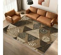 Générique Tapis Salon Totem Africain, Grand Tapis Motif Tribal Ethnique Géométrique Chambre 120 x 170 cm, Antidérapant Lavable Doux à Poils Ras, Decoration Maison W-Z7