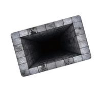 Générique Tapis Trou Illusion d'Optique,80 x 50 cm Anti-Dérapant Séchage Rapide,Effet 3D - pour Fêtes Anniversaire Halloween Nouvel an Entrée Chambre Couloir