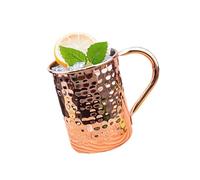 Générique Tasse à boire plaquée cuivre de 400ml design rétro, 1 pack | Look élégant avec tenue ferme Idéal pour un usage quotidien à la maison ou travail Café Thé Cocktails Boissons