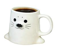 Générique Tasse à Café Drôle,Déco Bureau Phoque Prise En Main Confortable | Mug Animal Thé Eau - Pour Décoration Maison Bureau École Dortoir Fête Anniversaire Femmes Filles Garçons Sœur Fille