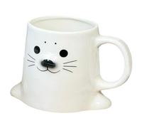 Générique Tasse à Café Drôle - Déco Bureau Phoque Prise En Main Confortable,Mug Animal Thé Eau | Pour Décoration Maison Bureau École Dortoir Fête Anniversaire Femmes Filles Garçons Sœur Fille
