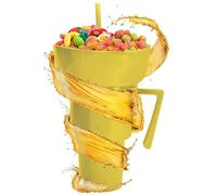 Générique Tasse Combo Snack et Boisson - 32oz 900ml Grande capacité Gourde