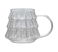 Générique Tasse de Noël Mug À Boisson Transparent Thermorésistant | Mug À Café En Verre Arbre De Noël Pour Cuisine, Lait, Boisson, Latte, Café, Cocktail, Vin, Whisky, Thé, Jus, Cacao, Chocolat