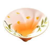 Générique Tasse pour chat - 8,3 x 4 cm, tasse à thé en céramique peinte à la main, motif floral de chat, mini bol de dégustation | à thé chinoise pour bureau, maison, jardin, amis, brassage, bois