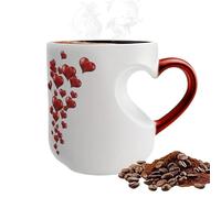 Générique Tasse Sensible À La Chaleur, Thermoréactif Amour Change Café Magique, Mug Effet Thermique Mugs Change De Couleur En Fonction La Température Du Liquide