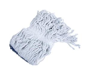 Générique Tête de Balai à Franges en Coton Blanc Nettoyage Professionnel des Sols Durs Recharge Pratique pour Balai Serpillière Ménagère, Accessoires Maison