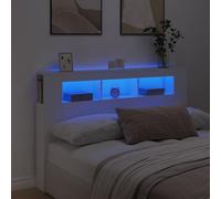 Générique Tête de lit à LED Blanc 160x18,5x103,5 cm Bois d'ingénierie,Meubles,Lits & Accessoires,Têtes et Pieds de lit,Blanc,24.7 KG,837351