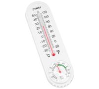 Générique Thermomètre D'intérieur Multifonctionnel Affichage de L'humidité, Précision Élevée, en Plastique Blanc, pour Usage Domestique et Serrage