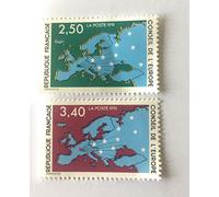 Générique Timbre de Collection France Service Conseil de l'europe 1991. Nos 106 et 107 Neufs**