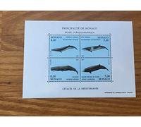 Générique Timbre Monaco 1993 Feuillet 59 Neuf incluant Nos 1860 et 1863 par des Livres Express. Animaux : Baleine