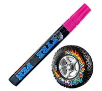 Générique Tire Paint Pen - Water Based Ink Single Head | Erasable Weatherproof Non Fading Quick Dry Tyre Drawing Marker | Waterproof Wheel Lettering Marker For Vehicle Motorcycle Bikes Bicycles Metal