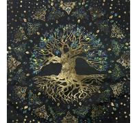 Générique Tissu de Tarot d' - Tapis de Pont carré de 23 x 23 Pouces, Tapisserie spirituelle élégante, Tissu rituel en Doux | Nappe d' de Divination pour la Lecture de Cartes, la méditation,