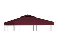 Générique Toile supérieure Double de belvédère 310 g/m² 3x3 m Bordeaux,Accessoires pour auvents & abris, Bâches de auvents & abris,44757