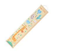 Générique Toise Murale Garçon Fille en Bois et Toile D'huile Jaune Motif Girafe Cartoon, Style Nordique, Règle de Hauteur Facile à Déplacer pour Chambre D'garçon et Filles
