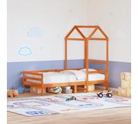 Générique Toit de lit Enfant 118x70x176,5 cm en Bois de pin Massif avec Porte latérale Ouverte, transformant Le lit en cachette Amusante pour l'heure du Coucher