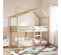 Générique Toit de lit pour Enfants 203x80 cm en Bois de pin Massif, Cadre de Toit de lit 5x142 cm avec Porte latérale Ouverte, transforme Le en cachette Amusante pour l'heure du Coucher,